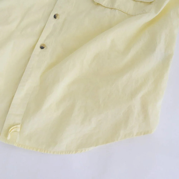 Vintage Hook & Tackle Outfitters  Technical Fishing Gear Yellow Button Up Shirt - Picture 6 of 11